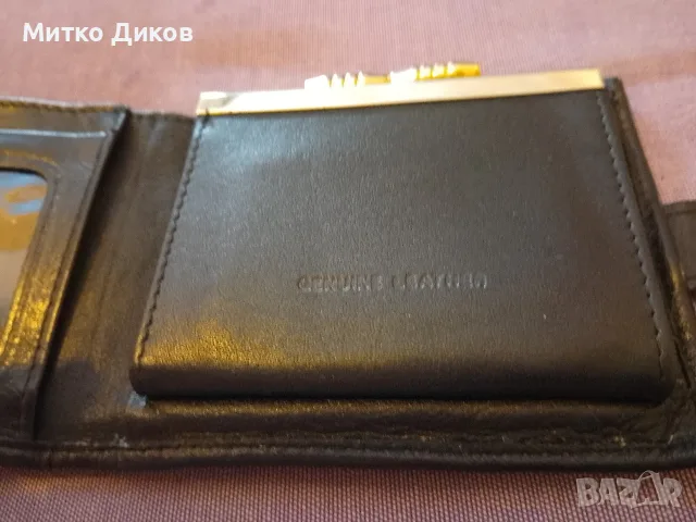Guy Laroche Марков портфейл нов естествена кожа телешки бокс нов унисекс 105х 90 мм, снимка 5 - Портфейли, портмонета - 55300299
