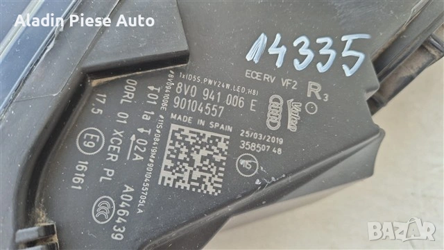 Десен фар Audi A3 Facelift Xenon Led година 2016 2017 2018 2019 код 8V0941006E, снимка 3 - Аксесоари и консумативи - 54675058