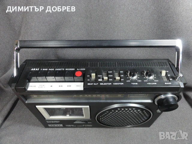 СТАР РЕТРО РАДИО КАСЕТОФОН AKAI AJ-350H JAPAN FM 65-73MHz/SW/MW, снимка 5 - Радиокасетофони, транзистори - 55062349