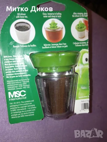 Joie Ribbit Frog Floating Stainless steel Loose Leaf Tea Cup Infuser за чай приготвяне нов, снимка 3 - Други - 55568698