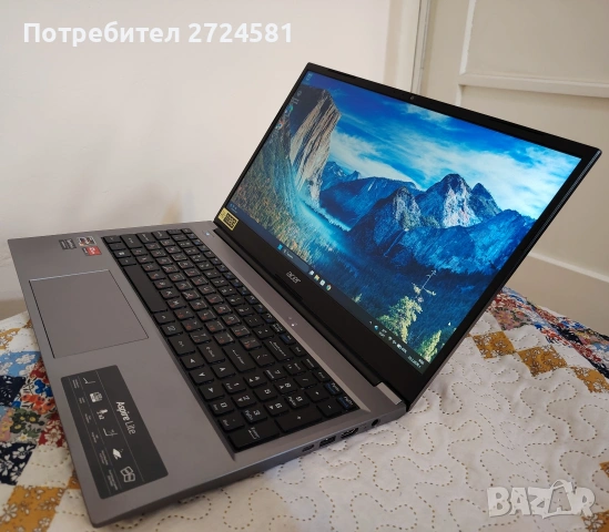 Нов модел Acer Aspire Lite AMD Ryzen 7 5700U 32 GB 1 TB SSD Windows 11 Pro (лиценз), снимка 3 - Лаптопи за работа - 54314485