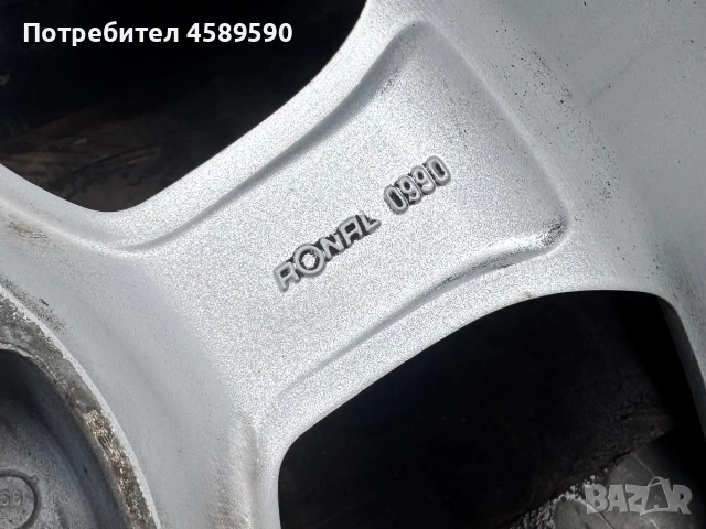 4бр.Алуминиеви джанти RONAL 15цола 4x100 за Opel Combo,Chevrolet Spark,Aveo,Fiat Punto, снимка 15 - Гуми и джанти - 55282174