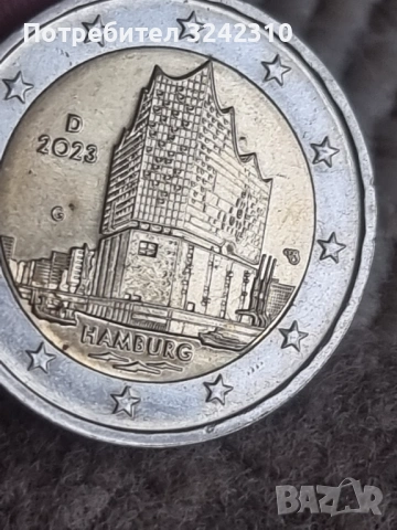Монета от 2 евро 2023 г. - Хамбург - Elbphilharmonie, снимка 4 - Нумизматика и бонистика - 54347272