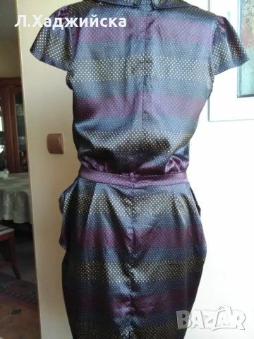 рокля  с къс ръкав . на точки, снимка 2 - Рокли - 54316805
