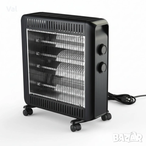 Кварцова печка 2200W с 4 тръби – бързо отопление и нисък разход, снимка 6 - Отоплителни печки - 55002222
