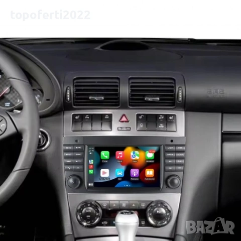 7-инчова Android мултимедия Mercedes-Benz C-Class + CarPlay+ Подарък камера, снимка 4 - Аксесоари и консумативи - 55200698