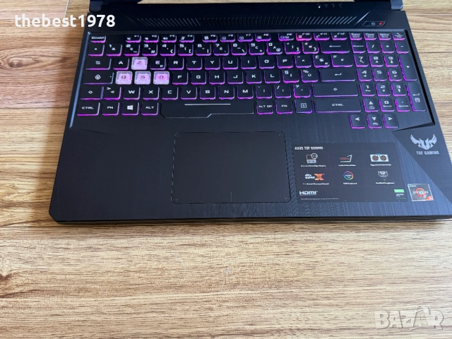 15.6 120Hz TUF Gaming`Ryzen 5 3550H/GTX 1650/16GB RAM/256GB SSD/Full HD IPS, снимка 4 - Лаптопи за игри - 54828860