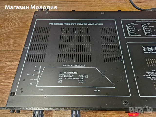 Крайно стъпало HH VX150 150watt 2 channel Professional MOSFET Power Amplifier, снимка 9 - Ресийвъри, усилватели, смесителни пултове - 55307751