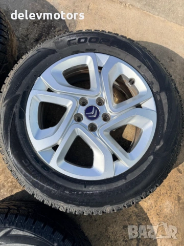 5x108, 7J ET42 17 цола алуминиеви джанти, 9818082477 65.1 централен отвор със зимни гуми от Citroen , снимка 4 - Гуми и джанти - 54495445