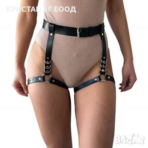 Кожен харнес колан с жартиери KRISTAN CAPS, снимка 2 - Колани - 55663823