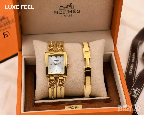 ⚜️ Hermes ⚜️ Carrie ⚜️Часовник + Гривни , снимка 15 - Дамски - 54915411