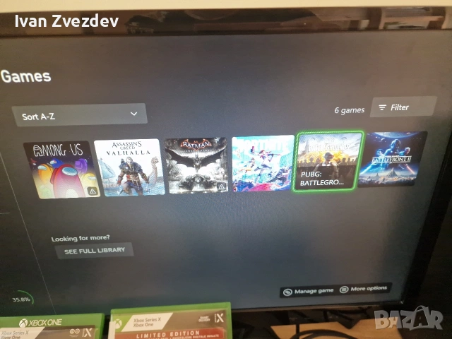 Xbox One S 2020-та, 1 TB + 6 игри, 2 контролера и кабели. Обслужена!, снимка 4 - Xbox конзоли - 54718392
