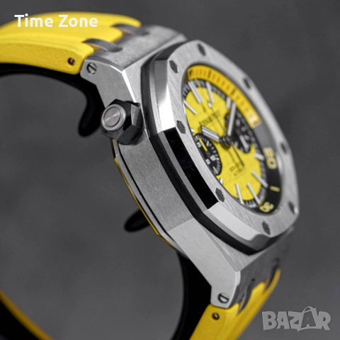 Audemars Piguet Royal Oak Offshore Diver Chronograph 42mm Steel Yellow Dial Различни Цветове, снимка 6 - Мъжки - 54045182