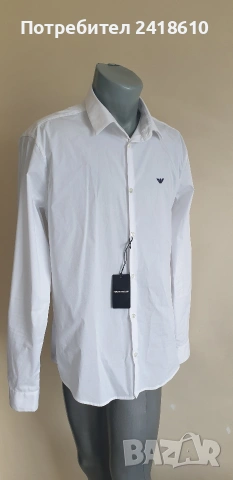 Emporio Armani Slim Fit Cotton Mens Size  XL НОВО! ОРИГИНАЛ! Мъжка Риза!, снимка 4 - Ризи - 54883769