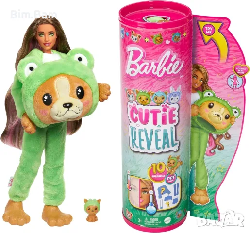 Кукла Barbie® Cutie Reveal™ - Пингвин/Жабка - 10 изненади , снимка 4 - Кукли - 55380343