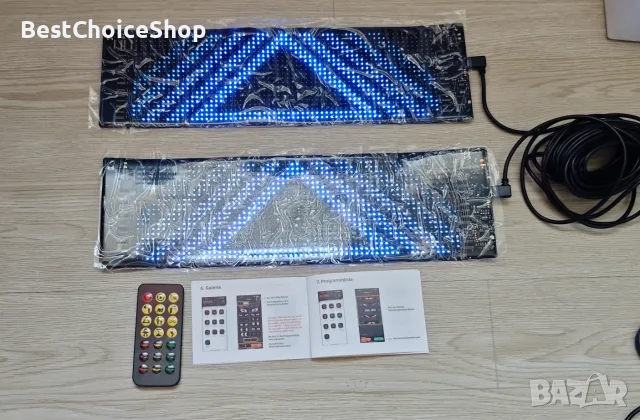 LED матрични панели Devil Eye 2 бр. Програмиране с приложение и дистанционно IP65–10x35cm, снимка 5 - Аксесоари и консумативи - 55437226
