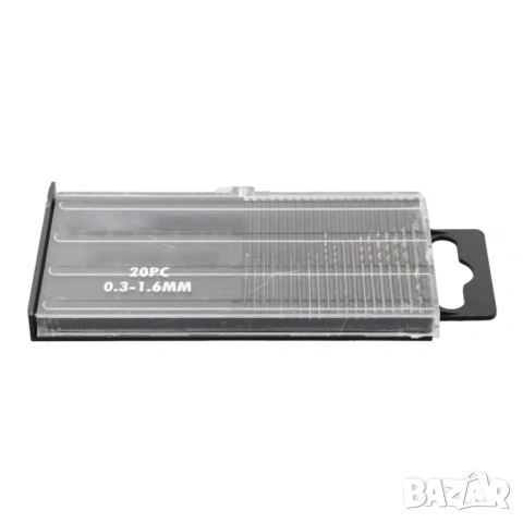 Комплект от 20 Прецизни Свредла 0.3-1.6 мм | HSS За Бижута, Часовници, Моделиране, Електроника, снимка 10 - Друга електроника - 53998741