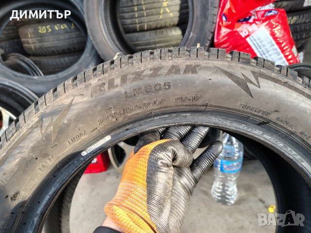 4бр.зимни гуми BRIDGESTONE 205 55 17 DOT23 цена за брой, снимка 4 - Гуми и джанти - 54045229