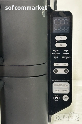 НОВ Ninja Double Stack SL300EU – Вертикален Air Fryer (7.6L) + 6 м. Гаранция, снимка 3 - Фритюрници - 54056669