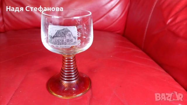 Много красив френски кристал, концентрат, 100 мл, жълтеникаво столче, снимка 8 - Чаши - 55221504
