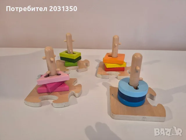 Hape играчка за сортиране на форми и цветове Early Explorer Creative Peg Puzzle от дърво за 18+, снимка 6 - Образователни игри - 55615351