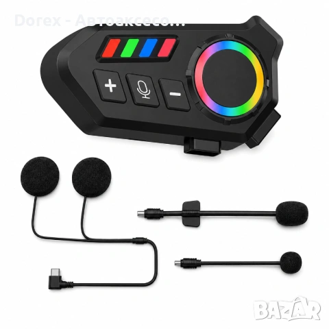Bluetooth слушалка интерком за мото каска с HIFI звук IPX8