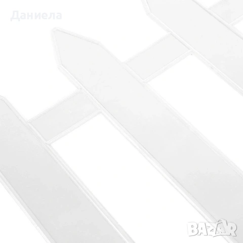Декоративна градинска ограда 300 см – комплект 10 бр. бели PVC панели 30x30 см, снимка 7 - Декорация за дома - 54839463