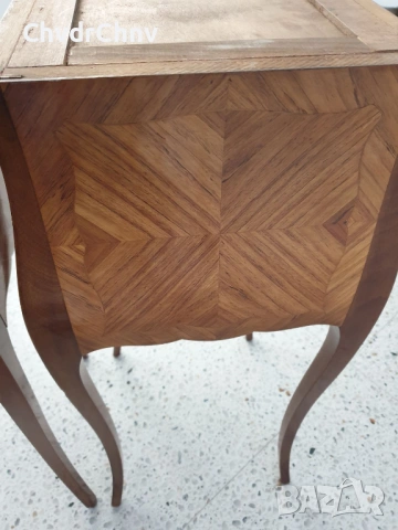 2бр-чифт стари френски дървени конзолни масички-шкафчета за легло, снимка 10 - Шкафове - 54091738