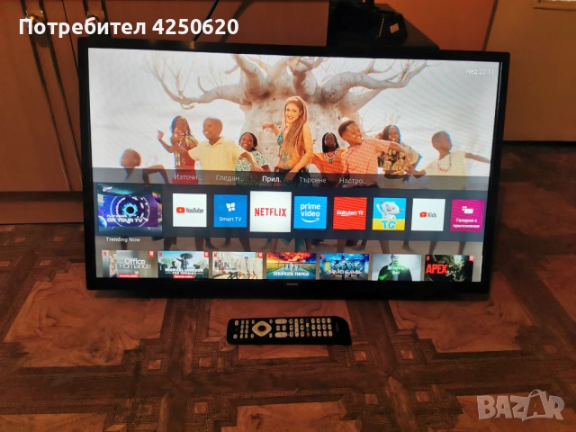 Телевизор Philips LED SMART WIFI 32PHS6605/12 Резолюция HD READY 1366 x 768., снимка 2 - Телевизори - 54904983