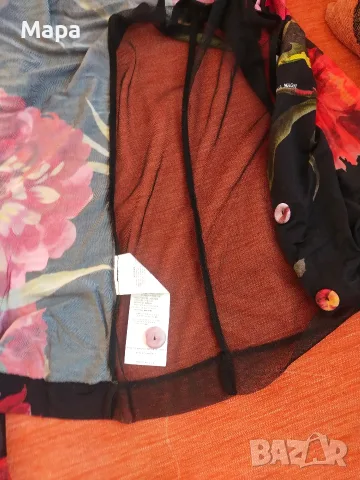 Луксозен италиански комплект от 3 части Monica Magni – жилетка, блуза и потник, снимка 12 - Костюми - 55464816