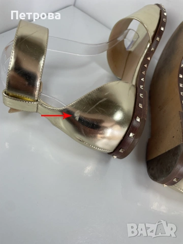 Valentino Garavani Rockstud Кожени сандали 38 Оригинал, снимка 10 - Сандали - 54960621