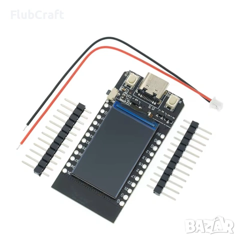 T-Display ESP32 – ESP32 CPU, WiFi, Bluetooth, зарядно за Li-Po, 1.14″ цветен дисплей