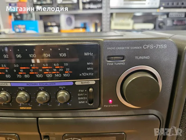 Радиокасетофон Sony CFS-715S – Култова винтидж стерео система от 90-те години, снимка 12 - Радиокасетофони, транзистори - 55405588