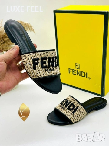 Fendi 💎Дамски Чехли , снимка 3 - Чехли - 54621402