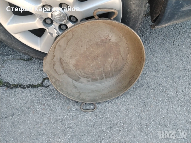 Стара бакърена тава. , снимка 6 - Антикварни и старинни предмети - 54246094