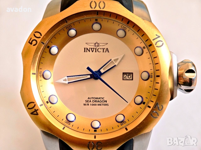 INVIKTA SEA DRAGON Automatic 24 jewels by Seiko wr 1000m, снимка 2 - Мъжки - 53983751