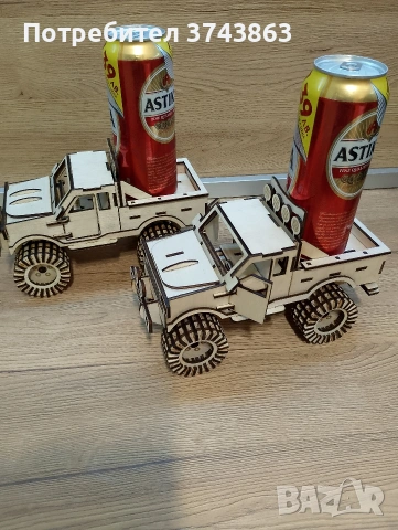 Дървен пикап за кенче , снимка 7 - Декорация за дома - 54162608