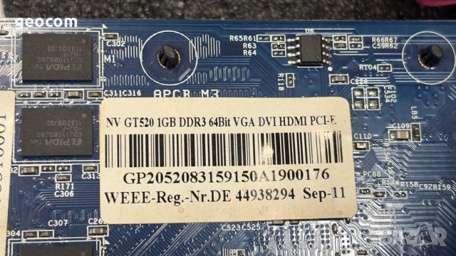 NVIDIA GeForce GT 520 (1GB DDR3,64-Bit,DVI,HDMI,D-SUB), снимка 4 - Видеокарти - 54409192