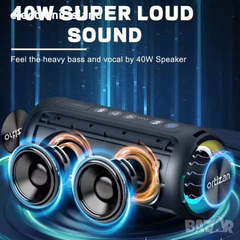 Чисто нова преносимa Bluetooth колонка Ortizan X8 Pro с 40W стерео звук, SD карта, AUX, снимка 2 - Bluetooth тонколони - 55672190
