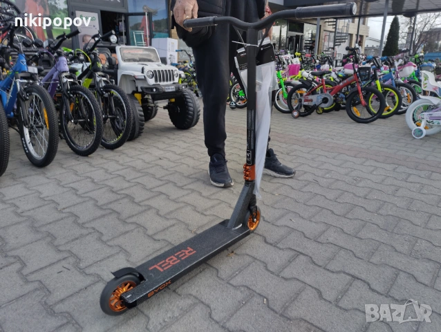 BYOX Детска тротинетка stunt REBEL карбон