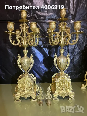 Автентичен френски каминен часовник  Louis XVI – позлатен бронз (Ormolu), ХIХ век , снимка 4 - Стенни часовници - 55376185