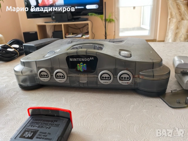 Nintendo 64 Smoke Grey clear , снимка 10 - Nintendo конзоли - 55249967
