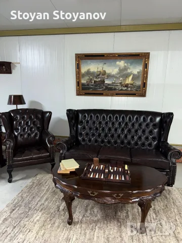 Честърфийлд-Chesterfield/Handmade Класически комплект
Цена: 2300 €
, снимка 3 - Дивани и мека мебел - 55398120