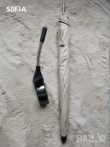 Чадърче за количка ново бежов, снимка 3 - Детски колички - 53959778