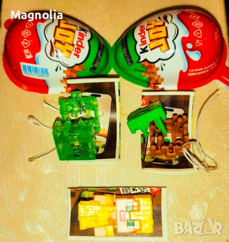 Майнкрафт Киндер Kinder Лот 3 нови играчки с листовки 