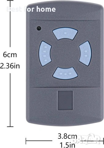 Комплект от 2 дистанционни управления за гаражна врата за Hörmann HSM4-868, 2 бр, снимка 5 - Друга електроника - 54191728