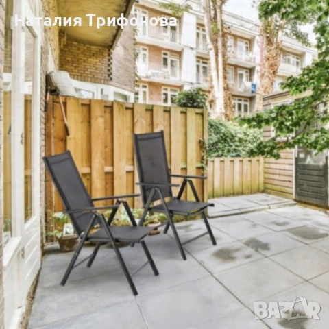 Сгъваем стоманен стол с регулиране на облегалката - издръжливост и елегантен дизайн, снимка 8 - Градински мебели, декорация  - 54173615