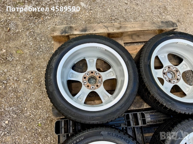 Алуминиеви джанти 17цола 5x120 + НОВИ ГУМИ DOT2625 Kumho за BMW X3,X4,E87,E60,F20,E90,F22, снимка 18 - Гуми и джанти - 54768548