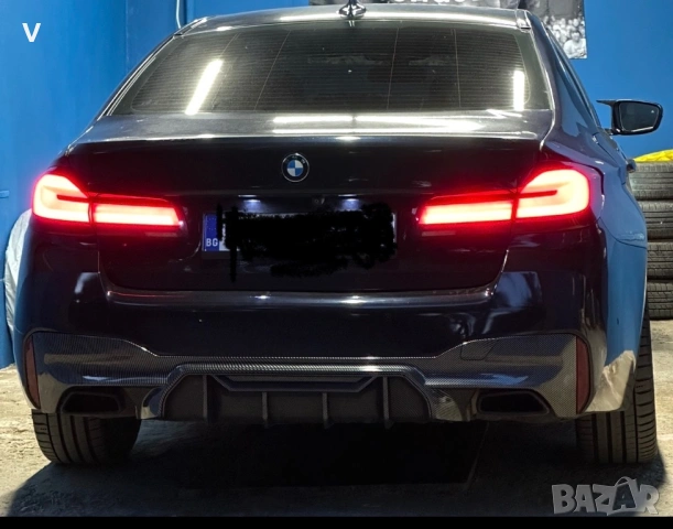 Дигузьор задна броня BMW G30 (свален от 2021г) цвят - Карбон