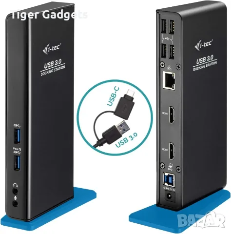 Докинг станция i-tec USB 3.0/USB-C с 2x HDMI, LAN, 6x USB, DisplayLink, Windows, macOS